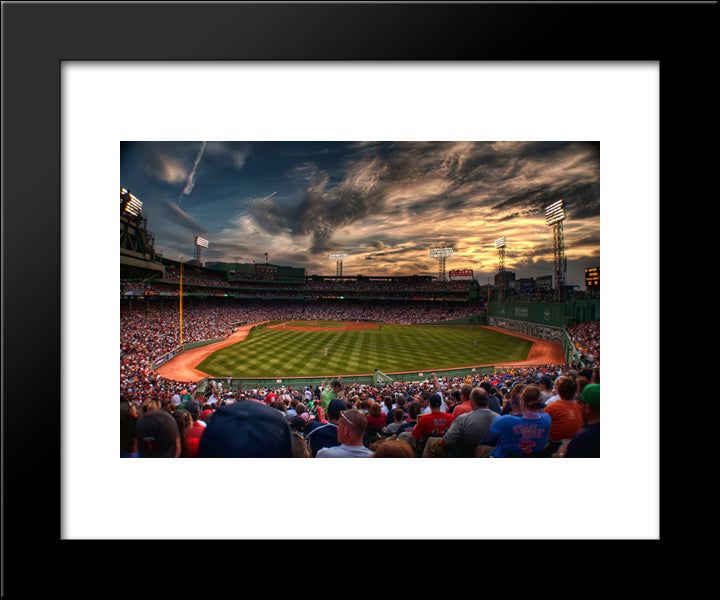 Fenway Park 20x24 Black Modern Wood Framed Art Print Poster