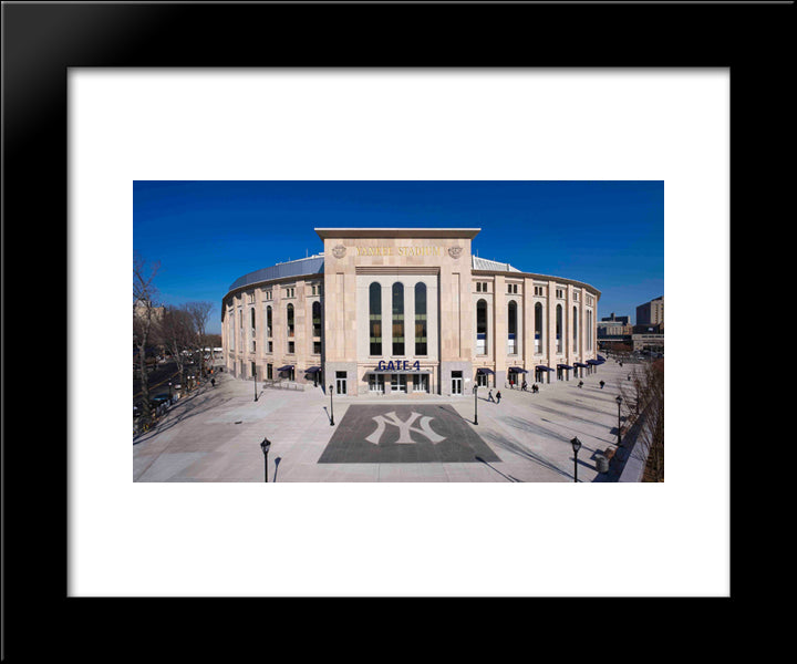 Yankee Stadium 20x24 Black Modern Wood Framed Art Print Poster