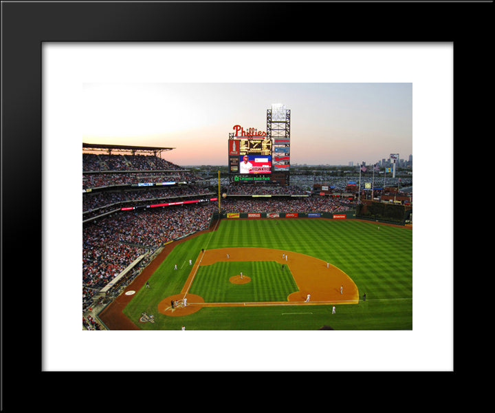Citizens Bank Park 20x24 Black Modern Wood Framed Art Print Poster