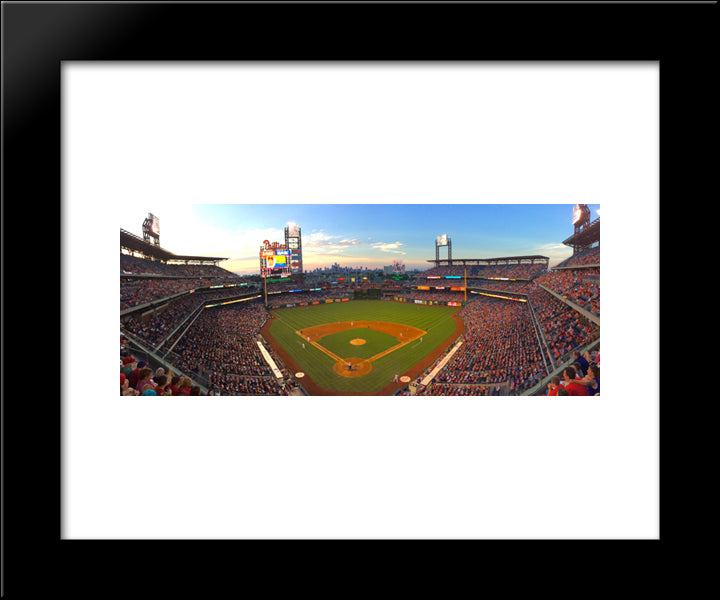 Citizens Bank Park 20x24 Black Modern Wood Framed Art Print Poster