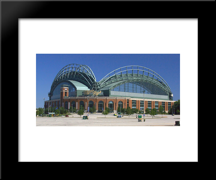 Miller Park 20x24 Black Modern Wood Framed Art Print Poster