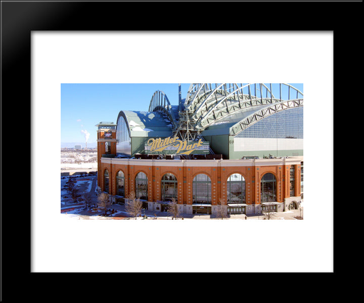 Miller Park 20x24 Black Modern Wood Framed Art Print Poster