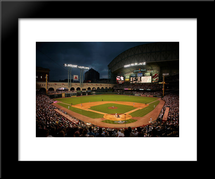 Minute Maid Park 20x24 Black Modern Wood Framed Art Print Poster
