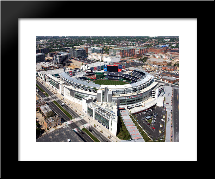 Nationals Park 20x24 Black Modern Wood Framed Art Print Poster