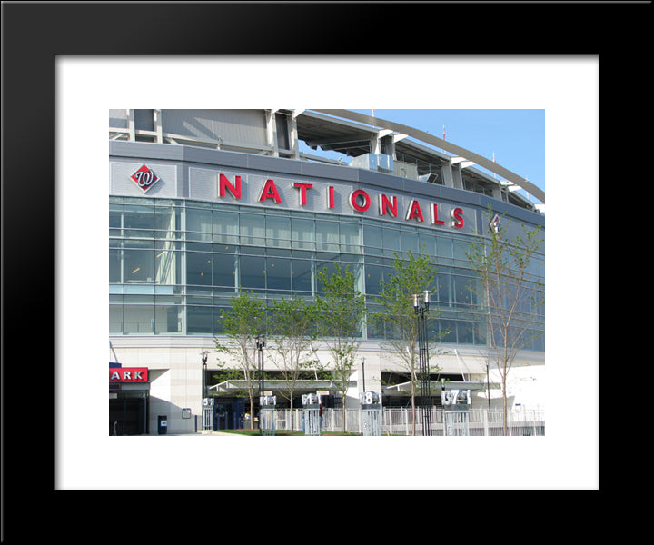Nationals Park 20x24 Black Modern Wood Framed Art Print Poster