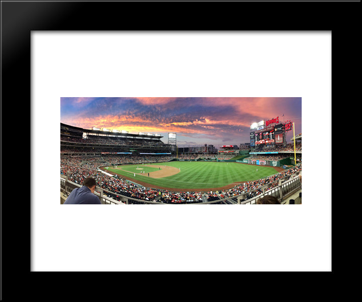Nationals Park 20x24 Black Modern Wood Framed Art Print Poster