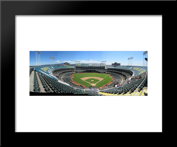 Oakland Coliseum 20x24 Black Modern Wood Framed Art Print Poster
