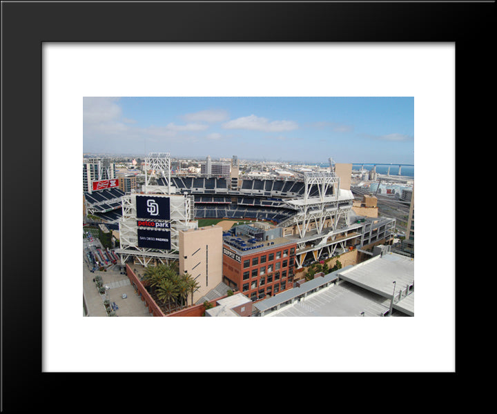 Petco Park 20x24 Black Modern Wood Framed Art Print Poster