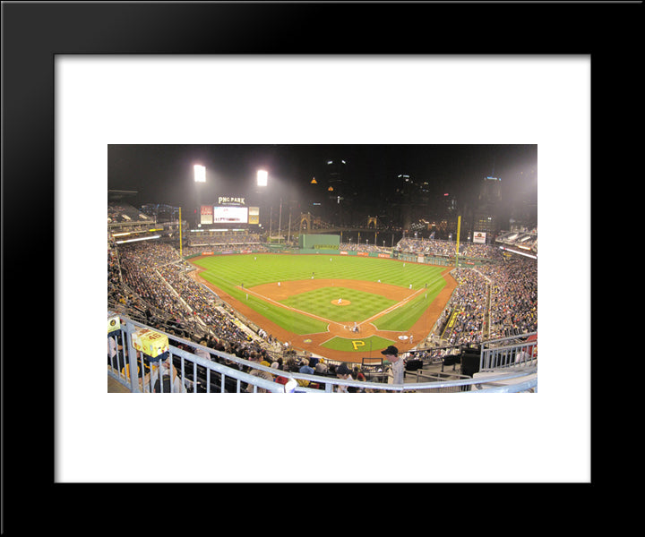Pnc Park 20x24 Black Modern Wood Framed Art Print Poster