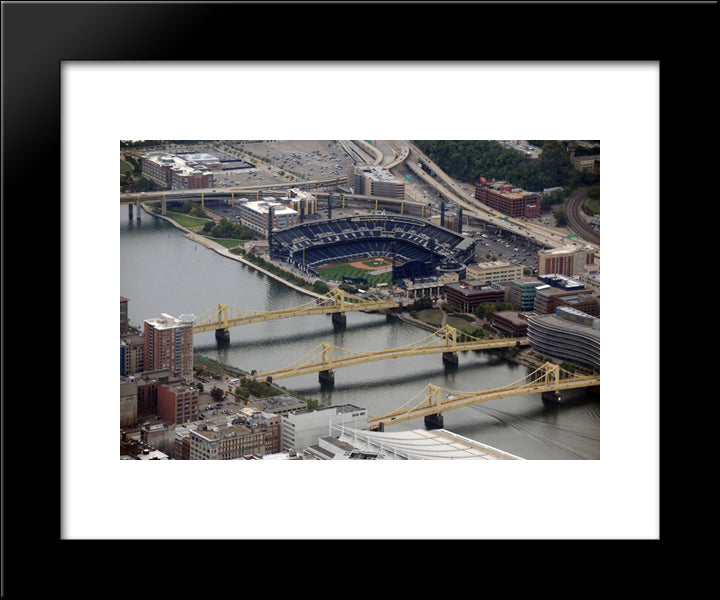 Pnc Park 20x24 Black Modern Wood Framed Art Print Poster