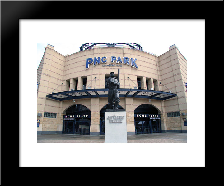 Pnc Park 20x24 Black Modern Wood Framed Art Print Poster