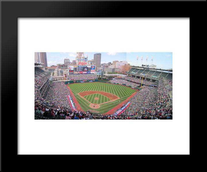 Progressive Field 20x24 Black Modern Wood Framed Art Print Poster