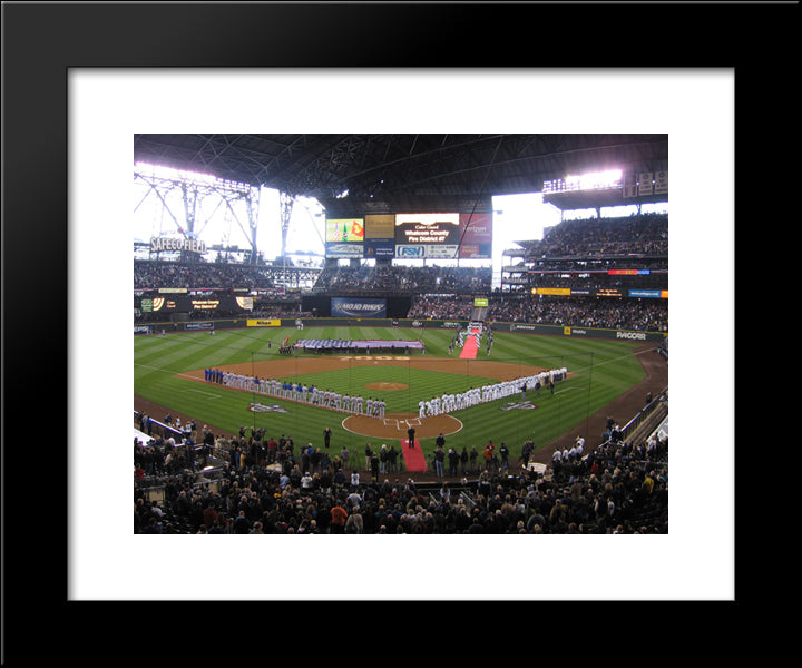 Safeco Field 20x24 Black Modern Wood Framed Art Print Poster
