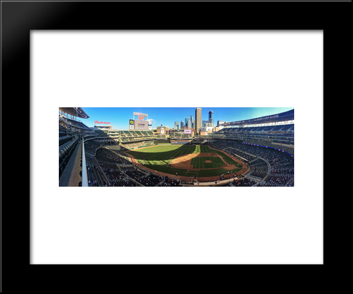 Target Field 20x24 Black Modern Wood Framed Art Print Poster