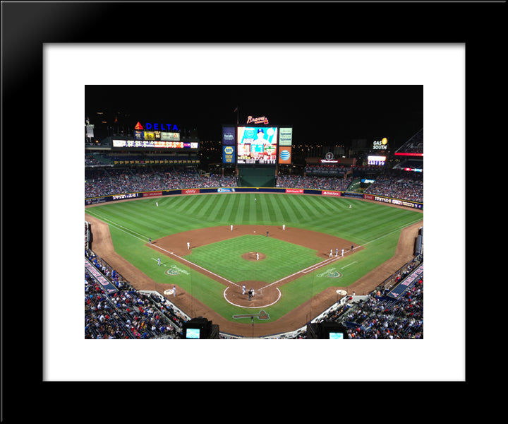 Turner Field 20x24 Black Modern Wood Framed Art Print Poster