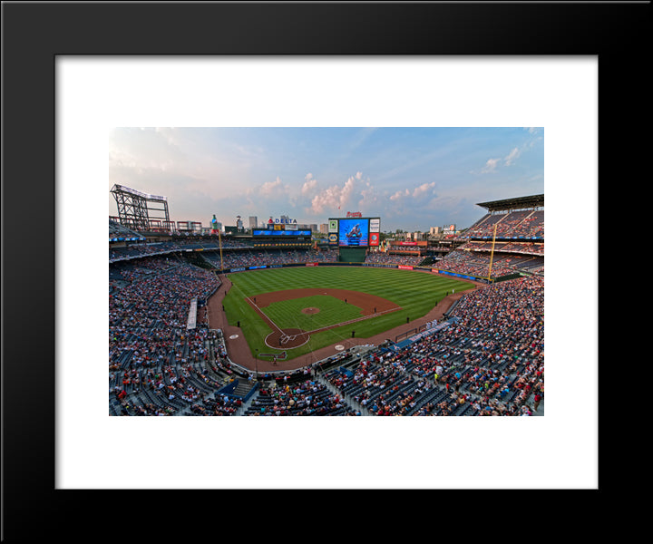 Turner Field 20x24 Black Modern Wood Framed Art Print Poster