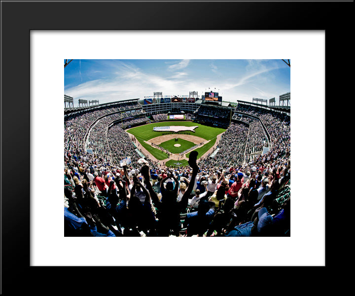 Globe Life Park In Arlington 20x24 Black Modern Wood Framed Art Print Poster