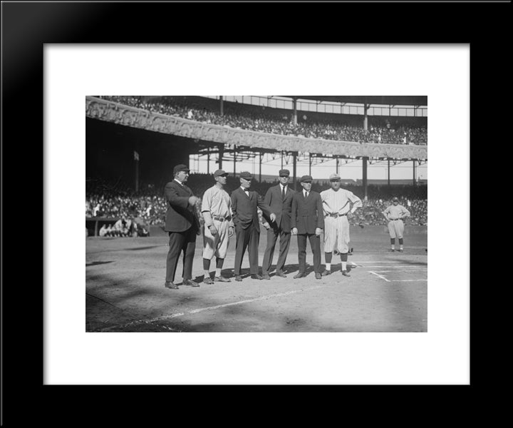 Polo Grounds 20x24 Black Modern Wood Framed Art Print Poster