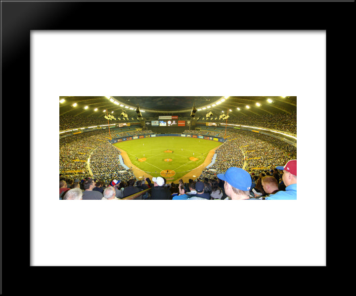 Olympic Stadium 20x24 Black Modern Wood Framed Art Print Poster