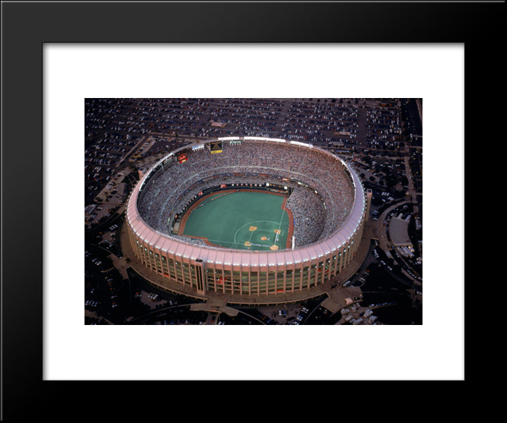 Veterans Stadium 20x24 Black Modern Wood Framed Art Print Poster
