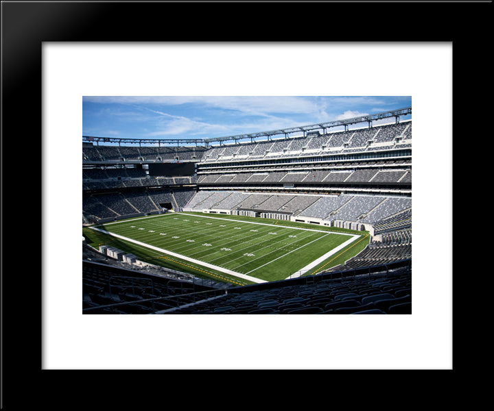 Metlife Stadium 20x24 Black Modern Wood Framed Art Print Poster