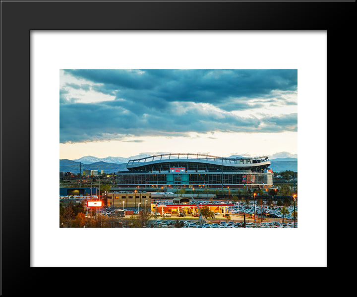 Sports Authority Field At Mile High 20x24 Black Modern Wood Framed Art Print Poster