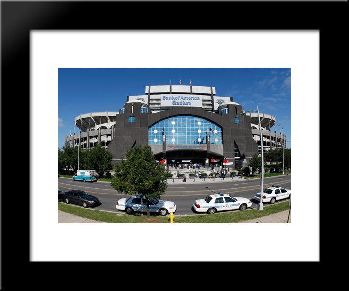 Bank Of America Stadium 20x24 Black Modern Wood Framed Art Print Poster
