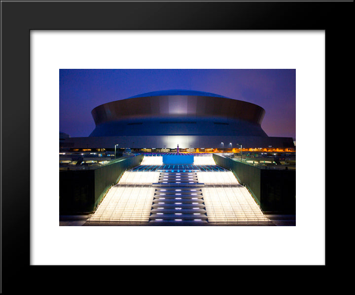 Mercedes Benz Superdome 20x24 Black Modern Wood Framed Art Print Poster