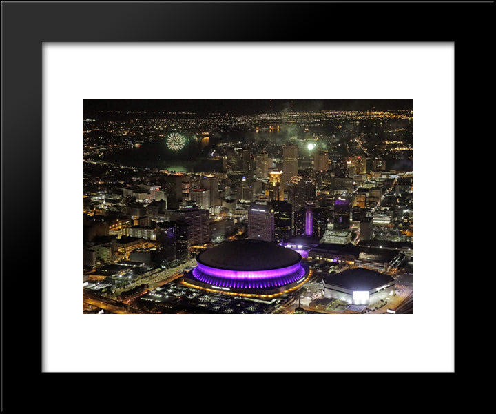 Mercedes Benz Superdome 20x24 Black Modern Wood Framed Art Print Poster