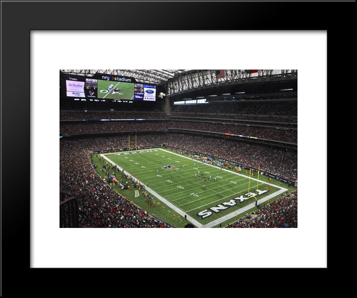 Nrg Stadium 20x24 Black Modern Wood Framed Art Print Poster