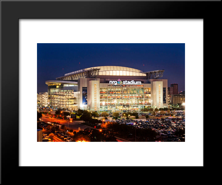 Nrg Stadium 20x24 Black Modern Wood Framed Art Print Poster