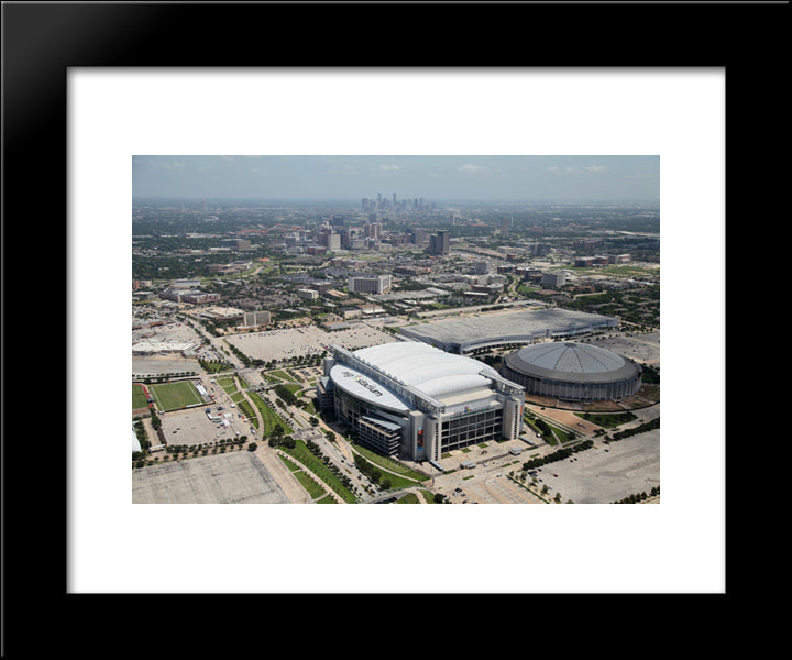 Nrg Stadium 20x24 Black Modern Wood Framed Art Print Poster