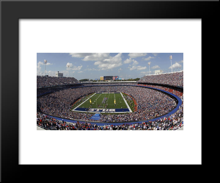 New Era Field 20x24 Black Modern Wood Framed Art Print Poster