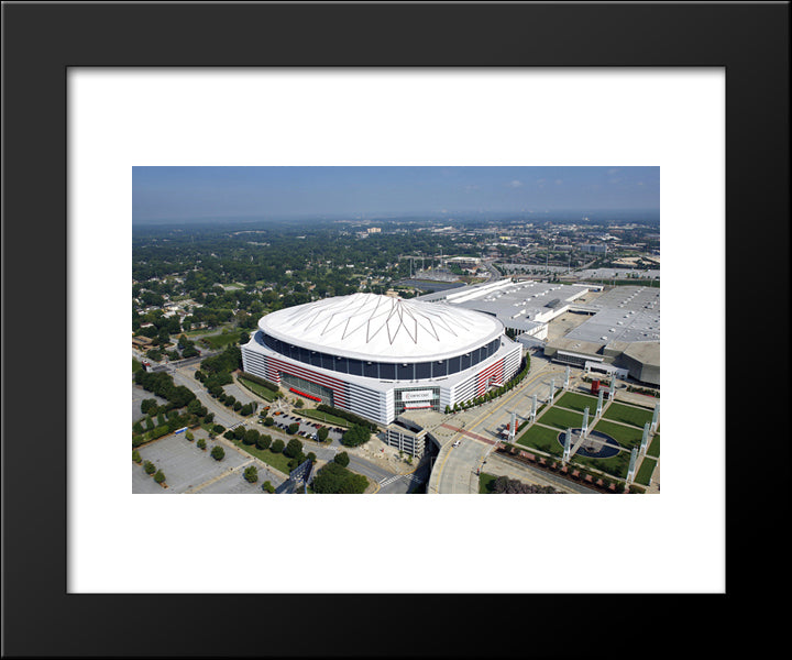Georgia Dome 20x24 Black Modern Wood Framed Art Print Poster
