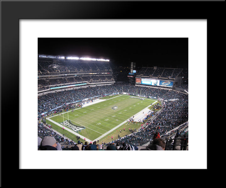 Lincoln Financial Field 20x24 Black Modern Wood Framed Art Print Poster