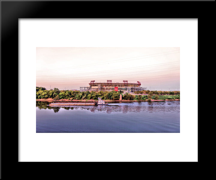 Nissan Stadium 20x24 Black Modern Wood Framed Art Print Poster
