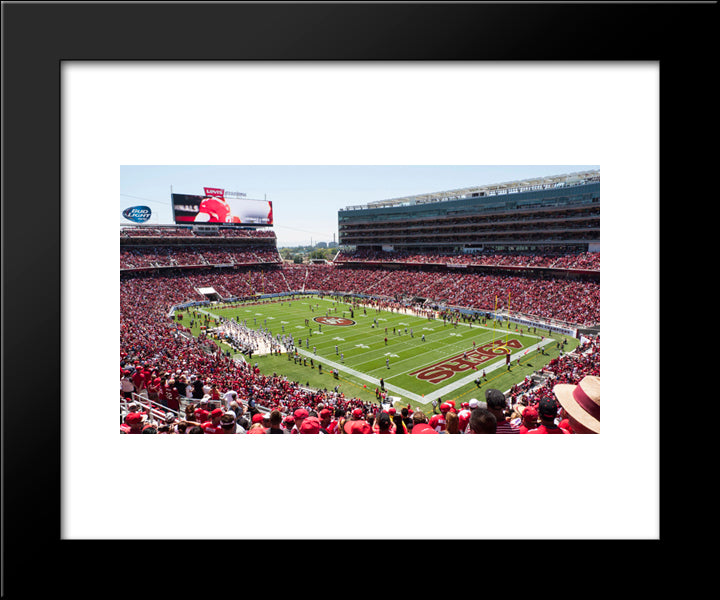 Levi'S Stadium 20x24 Black Modern Wood Framed Art Print Poster