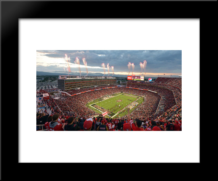 Levi'S Stadium 20x24 Black Modern Wood Framed Art Print Poster