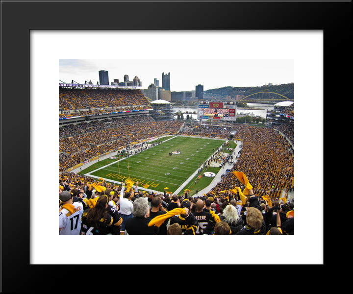 Heinz Field 20x24 Black Modern Wood Framed Art Print Poster