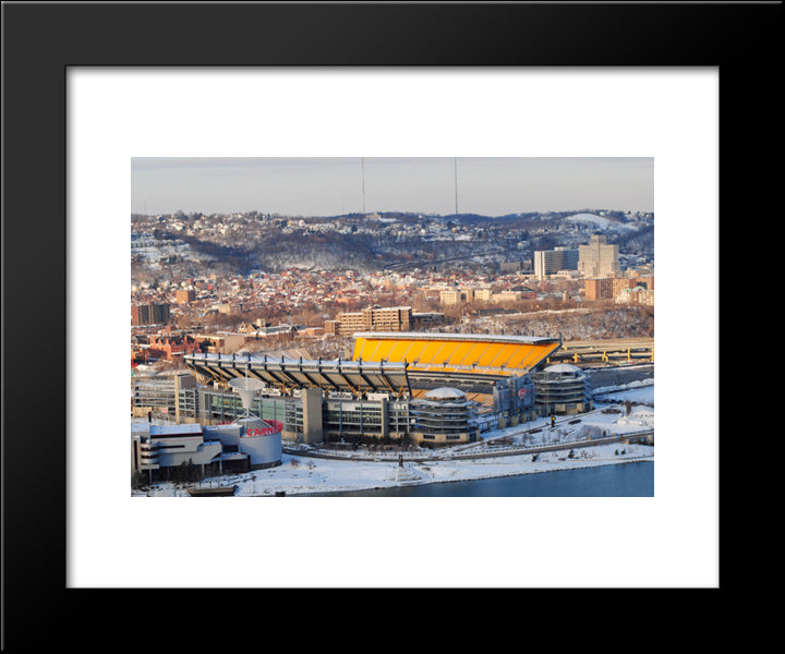 Heinz Field 20x24 Black Modern Wood Framed Art Print Poster