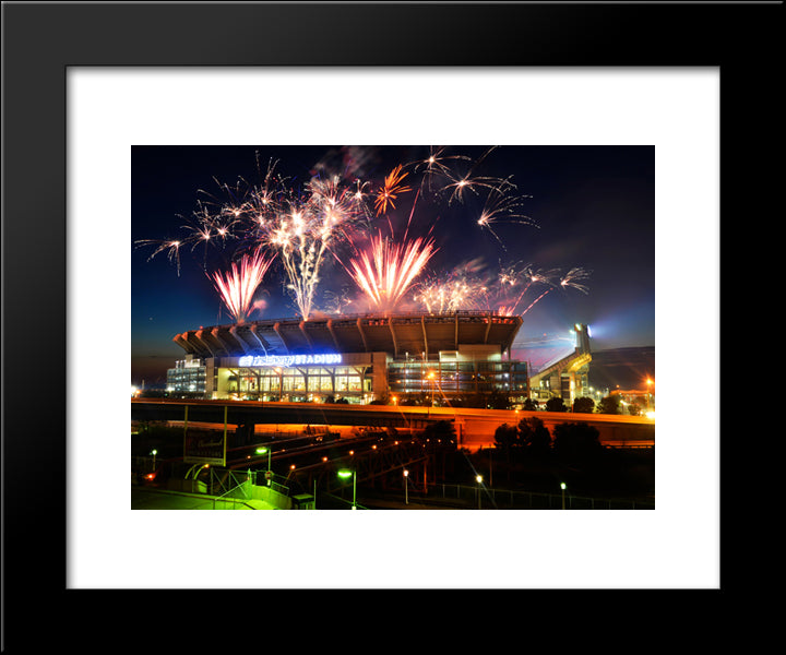 Firstenergy Stadium 20x24 Black Modern Wood Framed Art Print Poster