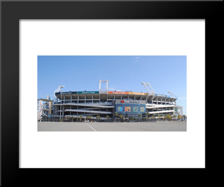 Everbank Field 20x24 Black Modern Wood Framed Art Print Poster