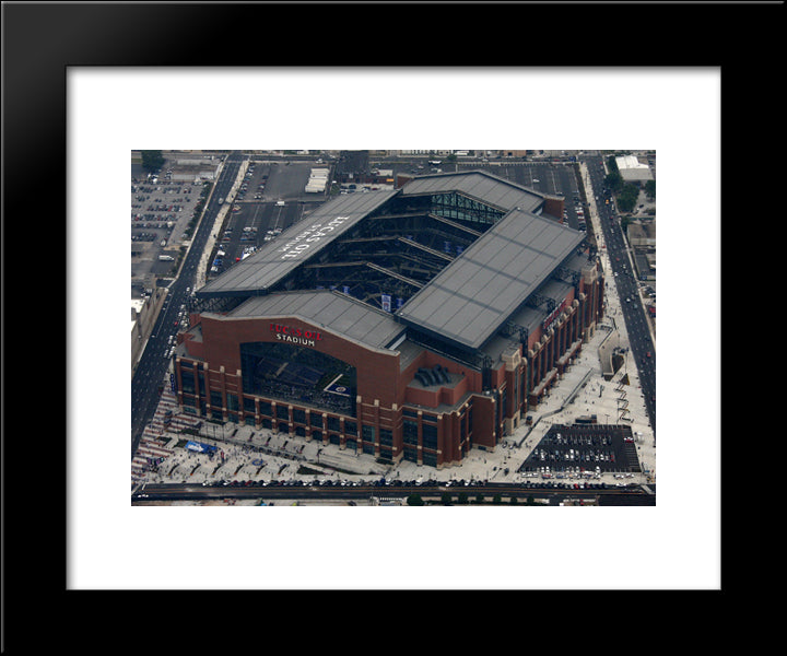 Lucas Oil Stadium 20x24 Black Modern Wood Framed Art Print Poster