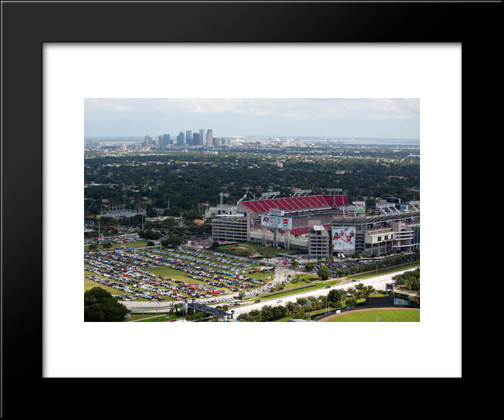 Raymond James Stadium 20x24 Black Modern Wood Framed Art Print Poster
