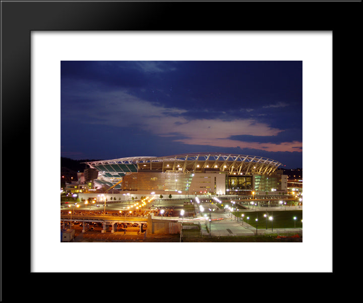 Paul Brown Stadium 20x24 Black Modern Wood Framed Art Print Poster