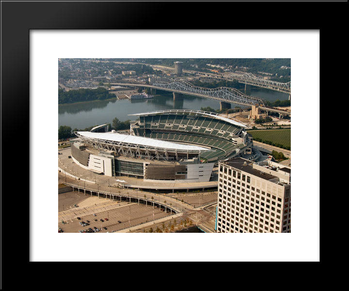 Paul Brown Stadium 20x24 Black Modern Wood Framed Art Print Poster