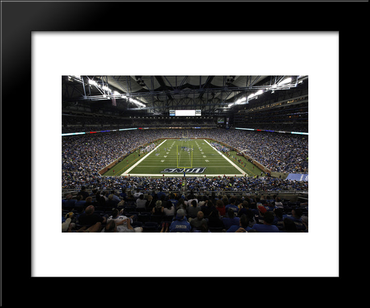 Ford Field 20x24 Black Modern Wood Framed Art Print Poster
