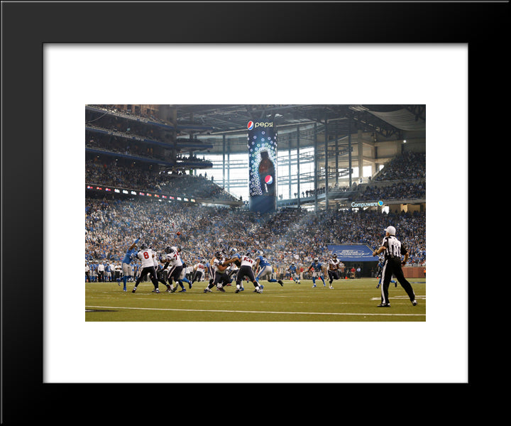 Ford Field 20x24 Black Modern Wood Framed Art Print Poster
