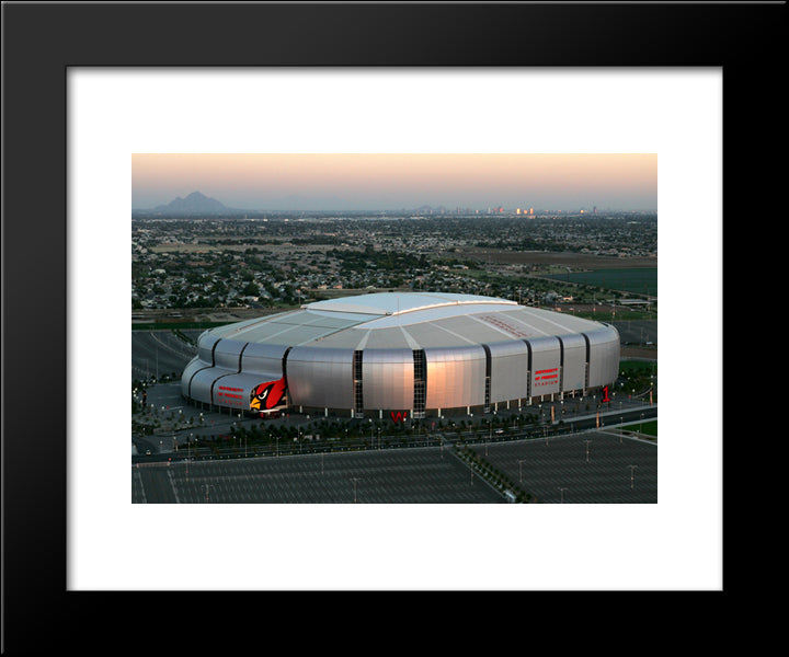 University Of Phoenix Stadium 20x24 Black Modern Wood Framed Art Print Poster