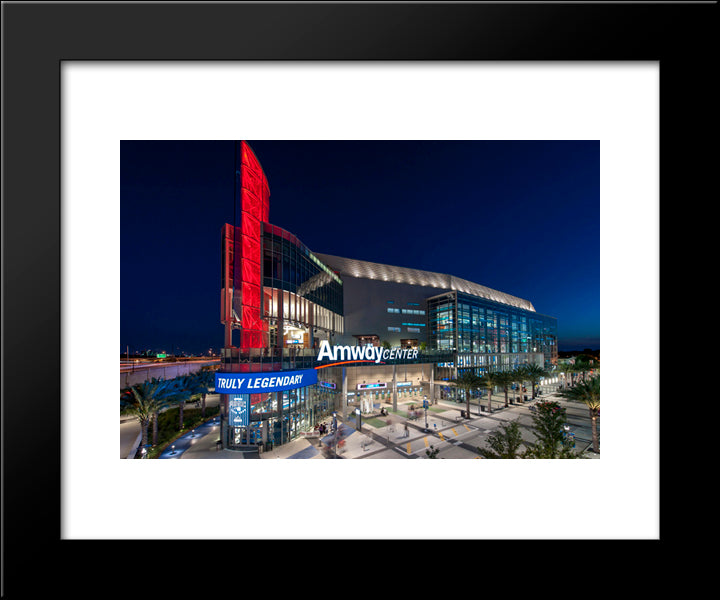 Amway Center 20x24 Black Modern Wood Framed Art Print Poster